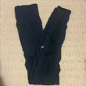 Alo yoga navy moto mesh panel Leggings